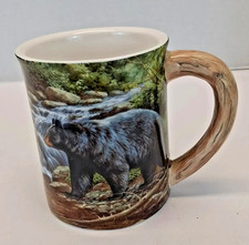 Rosemary Millette Cofee Mug 16 oz. Wild Wings Black Bear Shadow of the Forest  picture
