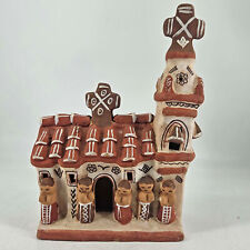 Vintage Peru Handmade Peruvian Folk Art Terracotta Clay Pottery Mission  9