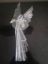 Clear Acrylic Lucite Angel with Violin  Freestanding 16.5" picture