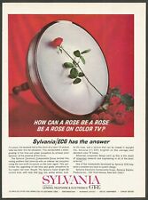 SYLVANIA/ECG. How can a rose be a rose on color TV? -1964 Vintage Print Ad picture