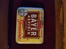 1930s’ Small Bayer Tablets Of Aspirin Empty Advertising Tin Box picture