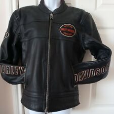 NEW HARLEY DAVIDSON Men’s HD Black Leather Jacket   SMALL picture