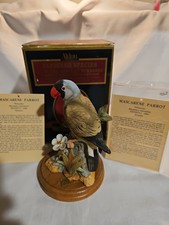 ALDON VANISHED SPECIES PORCELAIN "MASCARENE PARROT" FIGURINE W/BASE #1949 /15000 picture
