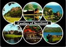 6X4 Postcard SCOTLAND - The Castles of Scotland - Multiview - 6 Scottish castles picture