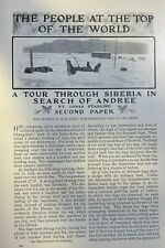 1901 Searching Through Siberia for Balloonist Andre Expedition illustrated picture