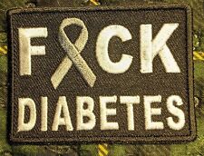 F DIABETES Biabetes Awareness Ribbon Embroidered Biker Patch picture