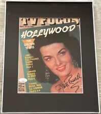 Jane Russell autographed signed 1988 TV Focus magazine cover matted & framed JSA picture