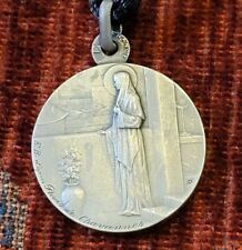 St. Genevieve Vintage & New Sterling Medal France Catholic Patron of Paris picture