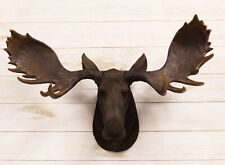 Western Rustic Wildlife Baron Bull Moose Elk Deer Taxidermy Wall Decor Plaque picture