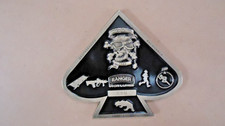 "RARE"-U.S. ARMY RANGER-WHO'S THE BEST-ACE -IRON LUNGS   (3"X3")- CHALLENGE COIN picture