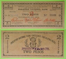1942 Philippines ~ Misamis Occidental 2 Pesos ~ WWII Emergency Note ~ MOC-107 picture