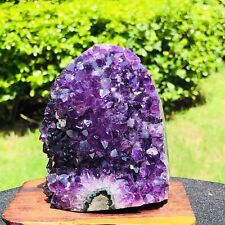 1.78LB Natural Amethyst Geode Mineral Specimen Crystal Quartz Energy Decoration picture