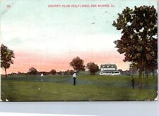Des Moines IA Country Club Golf Links Game Golfers Iowa 1908 postcard IQ16 picture