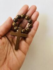 One Decade Light Brown Wooden Bead Rosary picture