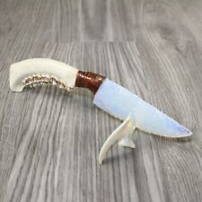 Deer Jaw Handle Opalite Blade Ornamental Knife #8544 Mountain Man Knife picture