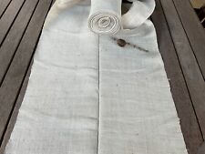 Antique Handwoven Hemp Fabric Old European Homespun Textile Primitive Roll 6 yd picture