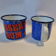 Pusser’s Rum Mug Enameled Metal Cup Mug Goldfish Fish Barbados British Navy Bar picture