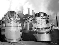Milwaukee Road Hiawatha 102 & 3 Streamlind Steam Locomotive Photo Railroad picture