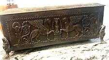 Vintage CASTILIAN IMPORTS Ornate BRONZE Claw FOOTED Box Gryphon Gryphons picture