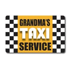 Grandma's Taxi Service Magnet Decal, 5x8 Inches, Automotive Magnet for Car picture