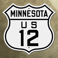 Minnesota Minneapolis St. Paul US route 12 highway marker road sign 1926 12x12 picture