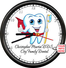 Personalized Your Name Dentist Dental Assistant DDS Office Gift Sign Wall Clock picture