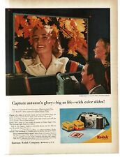 1956 Kodak Camera Film Pony 135 Model C family slide show Vintage Print Ad picture