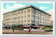San Jose California CA Postcard Porter Building Exterior c1920 Vintage Antique picture