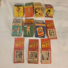 11 Vintage Dallas TX  Area Matchbook Covers Girlie and Gem Blades picture