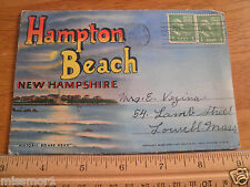 1946 Hampton Beach New Hampshire Vintage Postcard folder The Casino ballroom picture