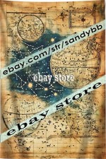 Star Map Tapestry Egyptian Celestial Chart  Archaeology enthusiast gift 59X82 in picture