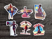 Dirty South Vintage Style Travel Decal, Pinup Girl Vinyl Sticker, Pin-Up 6 PACK picture