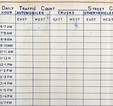 1958 Railroad Bangor Aroostook Daily Traffic Count Sheet Blueprint J10 DWDD15 picture