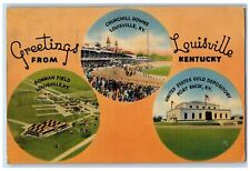 1941 Greetings From Louisville Kentucky KY, Multiview Posted Vintage Postcard picture