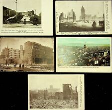 FIVE  San Francisco, CA, Earthquake & Fire Postcards -AA-15 picture