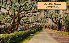 Vintage Postcard - Linen Old Dixie Highway Daytona Beach Florida FL #7643 picture