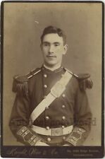 Handsome soldier officer antique cabinet photo picture