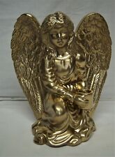 Vtg Gold Ceramic Angel One Candle Holder 10