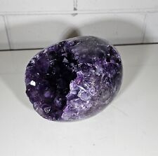 8.10 LB  AAA Natural Oval Amethyst  Quartz Crystal  Dark Purple (A32) picture
