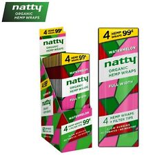 NATTY Organic WATERMELON Flavored Full-Width Herbal Wraps Full Box 15/4CT -60PCS picture