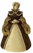 Vintage Marty Sculpture Lady Figurine Bell Martha Carey Suede-Like Coat **READ picture