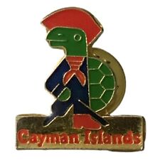 Vintage Cayman Islands Turtle Travel Souvenir Pin picture