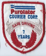 Purolator Courier corp 7 yrs safe drivingdriiver patch 3-5/8 X 3 #125 picture