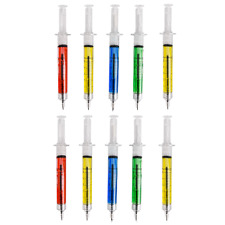 NEW Lot of 10 Syringe Shape Pens Ball Point Pen Hospital Nurse Novelty picture