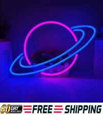 Saturn Planet 3D LED Neon Light Sign 60x40 Bedroom Kids Birthday,Room,Game Room picture