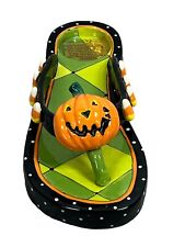 vtg 2004 Diane's Happy Toes Boo Halloween  Ceramic Tealight Holder picture