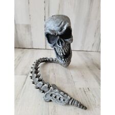 Adjustable skull spine scary Halloween prop Decor spooky zombie skeleton picture