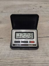 Vintage Equity Quartz Foldup Travel Alarm Clock 1989  LCD MODEL 31000 picture