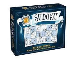 THE PUZZLE SOCIETY SUDOKU - 2023 DAILY DESK CALENDAR - BRAND NEW - 874179 picture