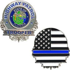 BL16-009 FHP Florida Highway Patrol Trooper Thin Blue Line Police Challenge Coin picture